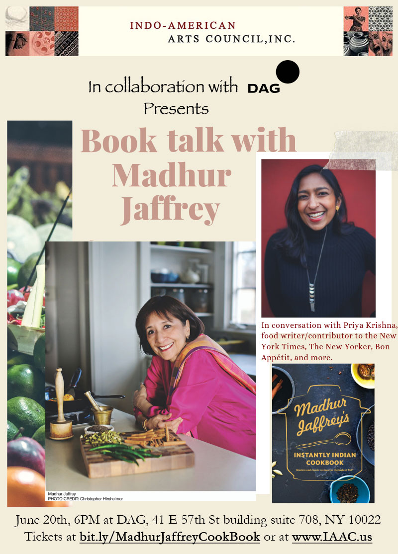 Book talk with Madhur Jaffrey at DAG, NYC 