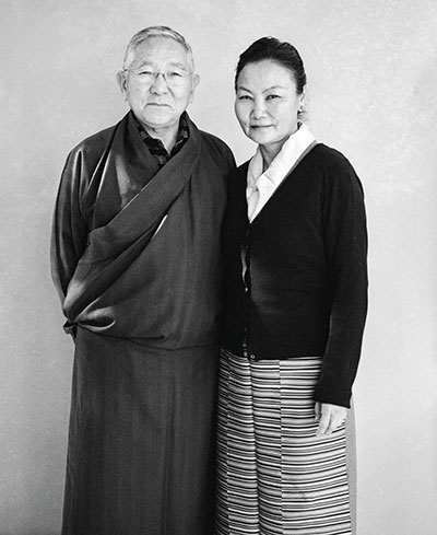 Tenzin Geyche Tethong with his wife, Kelsang Chukie Tethong