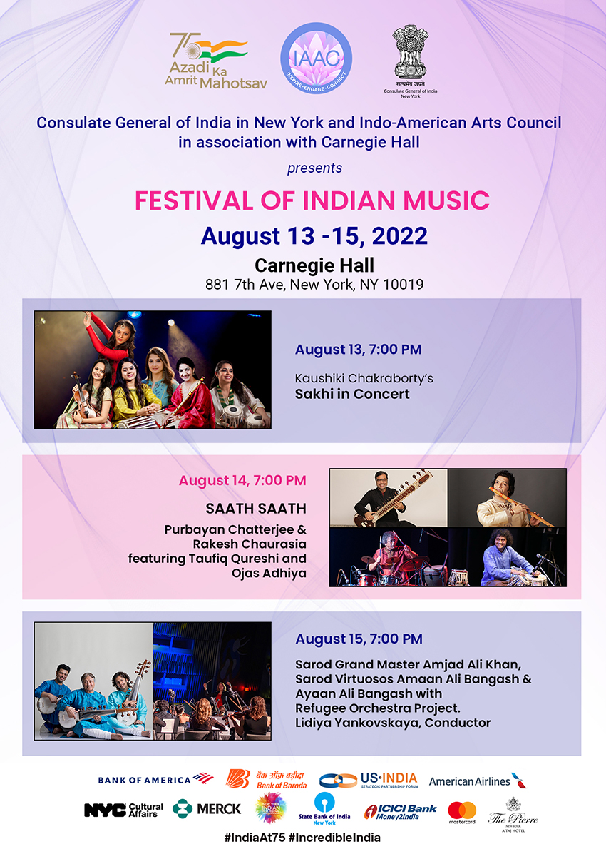 Festival of Indian Music 2022 IAAC INDOAMERICAN ARTS COUNCIL INC.