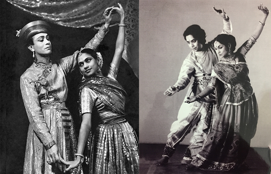 Left Ram Gopal and Kumiben Lakhia, Right Birju Maharaj ji and Kumiben Lakhia